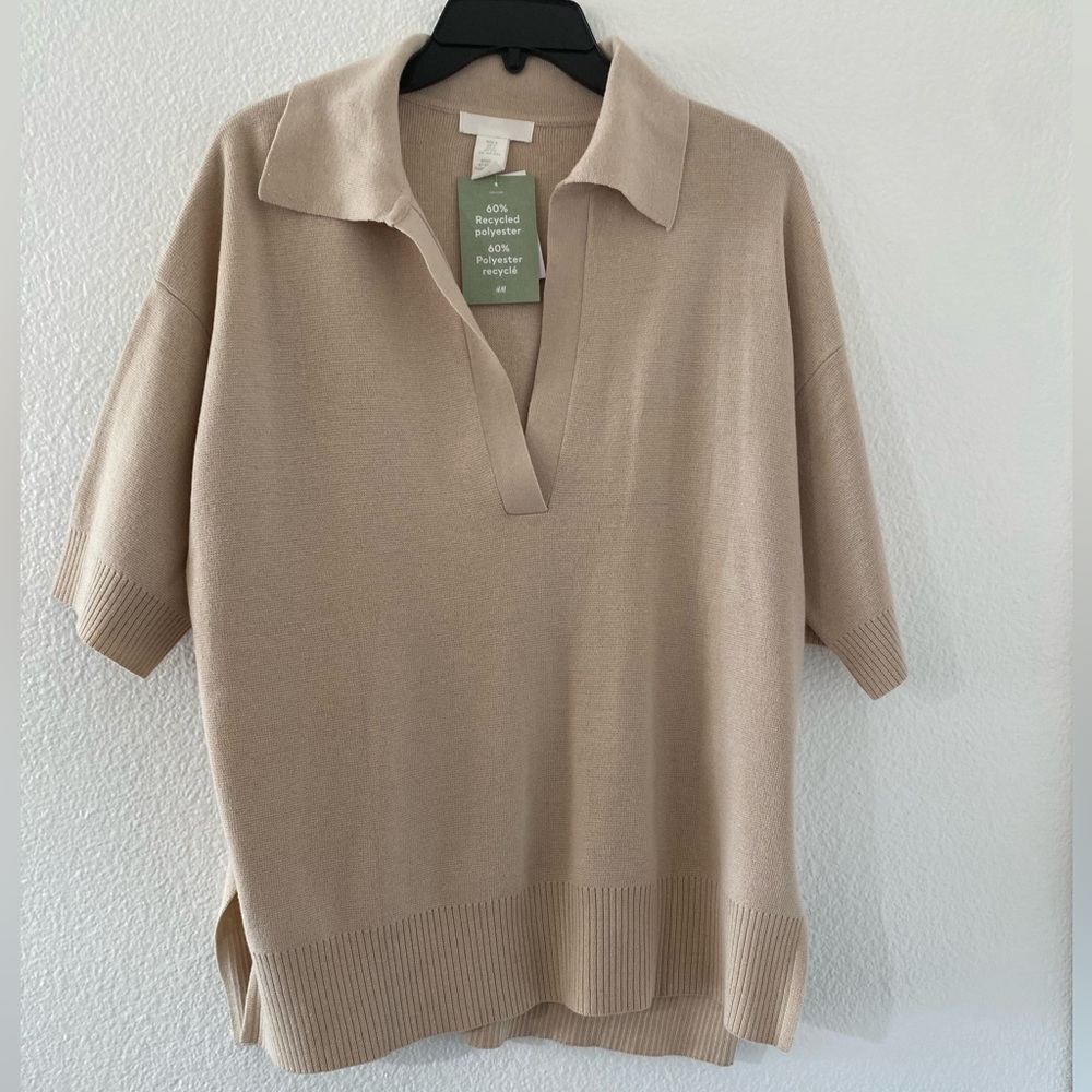 Tan polo top